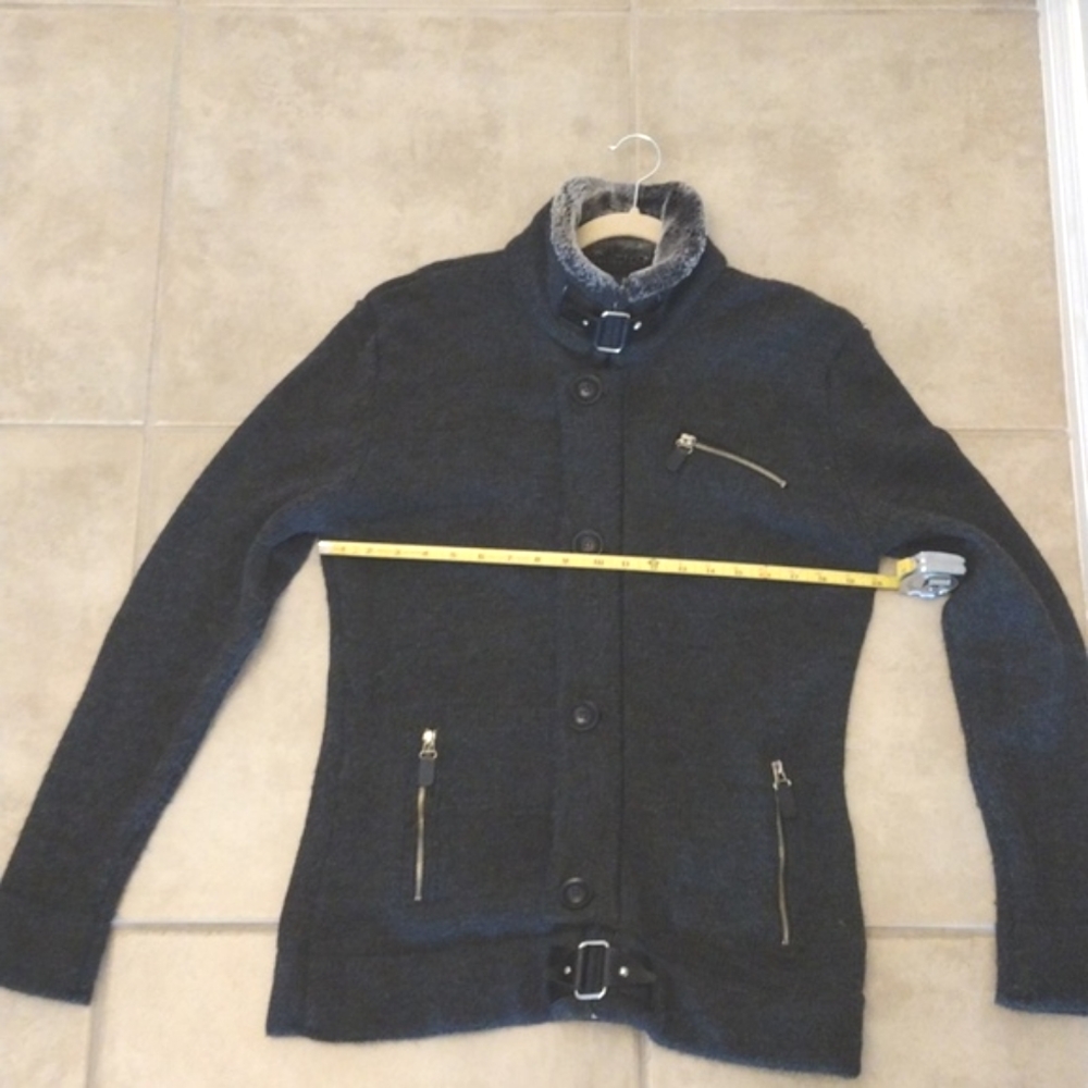 Leif Nelson Men’s Knitted Cardigan Slim Fit Hoodie.  Size L - Picture 14 of 16